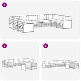 Set vanjskih sofa 9 kom. Prirodna i antracit Smeđa | Shoptok.si