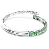 Swarovski Zapestnica zelena / srebrna / transparentna | Shoptok.si