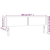  Posteljno vzglavje temno rjavo 200x5x78/88 cm blago, (20736246) | Shoptok.si