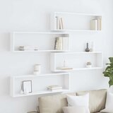  Kockaste zidne police 4 kom bijele 100 x 15 x 30 cm drvene | shoptok.hr