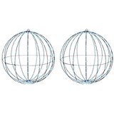 Lopta s 384 LED svjetlima 2 pcs Hladna bijela 60 cm Metal | shoptok.hr