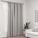 Furnova Zatemnitvena zavesa z obešali videz platna siva 290x245 cm, (21917566) | Shoptok.si