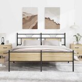  Metalni okvir kreveta bez madraca boja hrasta sonome 160x200 cm | shoptok.hr