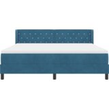  postelja s vzmetjo in vzmetnico temno modra 180x200 cm žamet, (22083389) | Shoptok.si