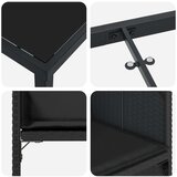 vidaXL set za blagovanje od 5 dijelova s jastučićima crni poli ratan | shoptok.hr