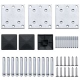  Set panela za ogradu WPC 353 x 105 cm crni | shoptok.hr