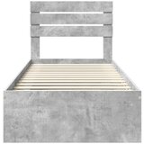  Okvir za krevet s uzglavljem Betonska siva 75 x 190 cm | shoptok.hr