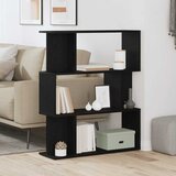 vidaXL Knjižnica Črni hrast 80x24x96 cm Izoblikovan les | Shoptok.si