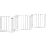  Vrata za pse s vratašcima 6 panela sklopiva 300 cm drvo topole Bijela 50 x 60 x 2 cm | Shoptok.si