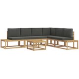 vidaXL Set vanjskih sofa 5 Komad Bijela i antracit Poliester - Bijela i antracit | shoptok.hr