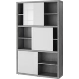 CARRYHOME REGAL 120/195/35,6 cm siva, bela, visoki sijaj | Shoptok.si