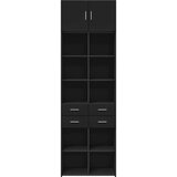 vidaXL Omarić za pohranu crni 70 x 42,5 x 225 cm konstruirano drvo | shoptok.hr