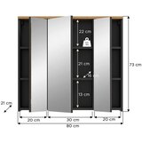 MID.YOU Omara Z Ogledalom Canu, Hrast | Shoptok.si