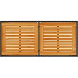  Vrtni stol s pločom od drva bagrema crni 115x54x74 cm poliratan | shoptok.hr