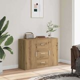 vidaXL Sideboard artisian hrast 90x29,5x65 cm konstruiran les | Shoptok.si