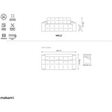 Makamii Bijela sklopiva sofa od bouclé tkanine 255 cm Milu – | shoptok.hr