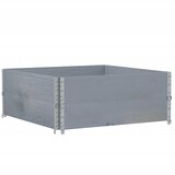  Okviri za palete 2 kom sivi 100 x 100 cm od masivne borovine | Eponuda.ba