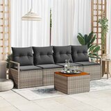  Sjedeća garnitura za vrt 5 kom. Bež i krema poliratan 230 x 62 x 69 cm | shoptok.hr
