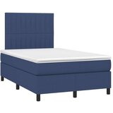  Box spring postelja z vzmetnico LED modra 120x200 cm blago, (20899660) | Shoptok.si