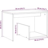 vidaXL Stranska mizica artisan hrast 59x36x38 cm inženirski les | Shoptok.si