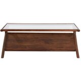 Light & Living Stolić za kavu sa staklenom pločom stola u prirodnoj boji 70x112 cm Yuki – | shoptok.hr