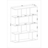 Hanah home Harmon antracit polica za knjige 90x25x127,4 cm, siva | Eponuda.ba