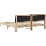 vidaXL Krevetni okvir s tapiciranim uzglavljem Smeđa 200 x 200 cm | shoptok.hr