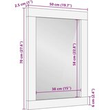  kopalniško ogledalo, masivni mangov les, rjava, 50x2,5x70cm | Shoptok.si