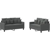  2-dijelni set sofa s jastucima tamnosivi od tkanine | shoptok.hr