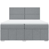  Krevet s oprugama i madracem svjetlosivi 200 x 200cm od tkanine | shoptok.hr