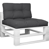  Jastuci za palete 2 kom crni od tkanine Crna 80 x 80 x 12 cm | Shoptok.si