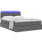  LED krevet za pohranu s madracem Tamnosiva 140 x 190 cm Tkanina | shoptok.hr