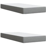  Krevet s oprugama i madracem svjetlosivi 200 x 200cm od tkanine | shoptok.hr
