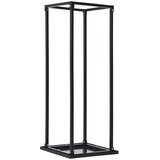 vidaXL Stalak za drva za ogrjev s bazom crni 37 x 37 x 113 cm čelični Cijene