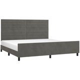  Okvir za krevet bez madraca tamnosivi 200x200 cm baršunasti | shoptok.hr