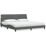  Krevet s madracem tamnosivi 200 x 200 cm od tkanine | shoptok.hr
