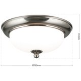 Orion plafonsko svetlo empira 2xE14/40W/230V prečnik 26,5 cm mat hrom | Eponuda.com