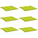  Jastuci za vrtne stolice 6 kom zeleni 40x40x4 cm od tkanine | shoptok.hr