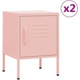 vidaXL Nočne omarice 2 kosa roza 35x35x51 cm jeklo, (20730969) Cene