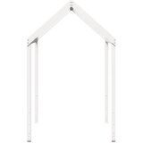 Krov za dječji krevet bijeli 207x95,5x159 cm masivna borovina | shoptok.hr
