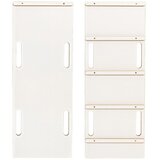 MeowBaby Lesena gugalnica iz belega bora 39x75x38 cm Montessori - | Shoptok.si
