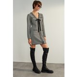 Trendyol Limited Edition Black Super Mini Sweater Dress With Tie Detail Cene