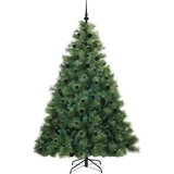 vidaXL Umjetno božićno drvce s stalakom Zelena 210 cm PE i PVC | shoptok.hr