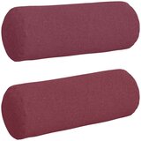 vidaXL valjkasti jastučići 2 pcs vinska crvena Ø 25 x 70 cm tkanina | shoptok.hr