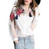  ženska košulja sa cvetnim motivima bela Cene