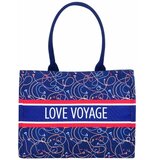 Svilanit modna torba Love Voyage, modro-rdeča | Shoptok.si