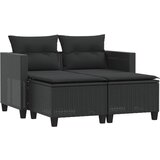  The Living Store Vrtni kavč dvosed s stolčki črn poli ratan - Vrtni Kavč, (21461576) | Shoptok.si