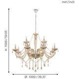 Eglo kristalni luster basilano | Eponuda.com