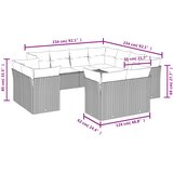  11-dijelni set vrtnih sofa od poliratana s jastucima smeđi | shoptok.hr