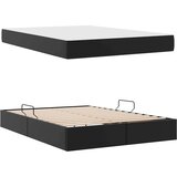  Krevet s madracem i skladištem s pohranom 2 kom. Crna Koža 140 x 190 cm | Shoptok.si